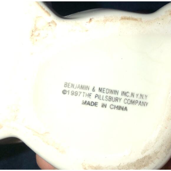 Pillsbury Doughboy Vtg Ceramic Lot 3 Spoon Rest Napkin /Sponge Holder 2 Magnets - Picture 3 of 11